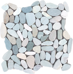 Sliced Aqua Pebble Tile