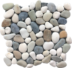 Natural Ocean Blend Pebble Tile