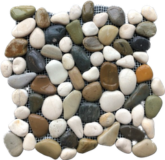 Natural Ocean Blend Pebble Tile