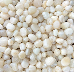 White Striped Agate Pebbles