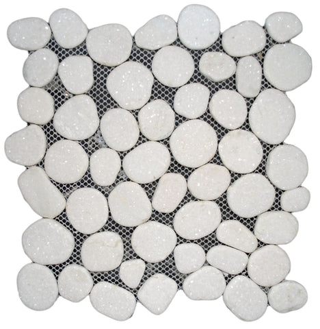 Sliced Ivory Pebble Tile