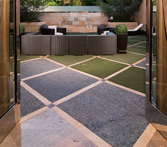 Sliced Black Pebble Tile