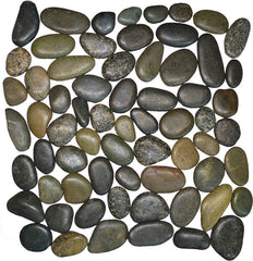 Polished Olive Pebble Tile