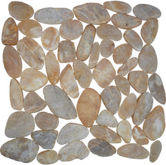 Sliced Yellow Pebble Tile