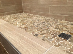 Sliced Tan Pebble Tile