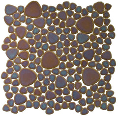 Porcelain Sunset Pebble Tile