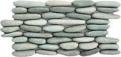 Standing Green Pebble Tile, 6"x12"