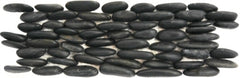 Standing Polished Black Pebble Tile, 4