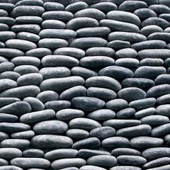 Standing Black Pebble Tile, 6