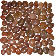 Polished Red Pebble Tile