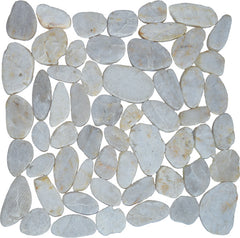 Sliced White Pebble Tile