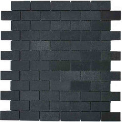 Subway 1x2"  Basalt Mosaic Tile, 9.75" x 11.75"