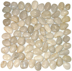 Polished White Pebble Tile