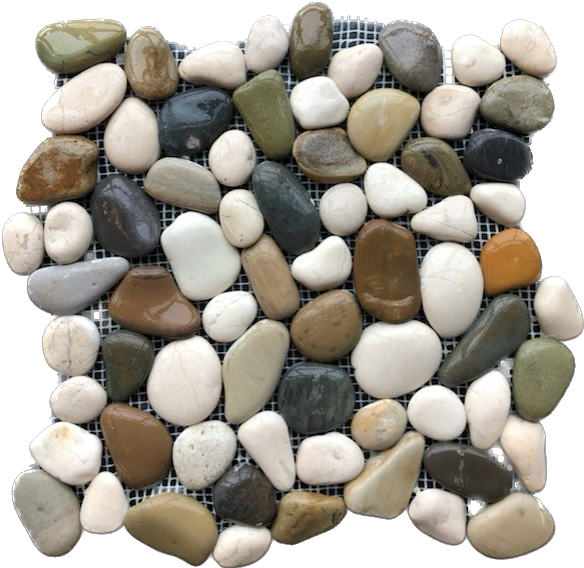 Natural Ocean Blend Pebble Tile – Pebble Tile Mosaics