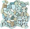 Image of Sliced Aqua Pebble Tile