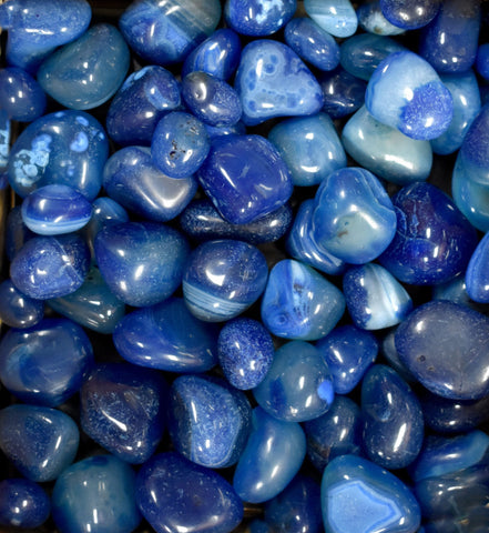 Blue Striped Agate Pebbles