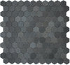 Image of 1" Hexagon Basalt Mosaic Tile, 11" x 11.5"