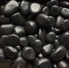 Black Polished Pebble 1 ½-2 ½"