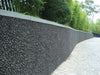 Image of Standing Polished Black Pebble Tile, 4"x12"